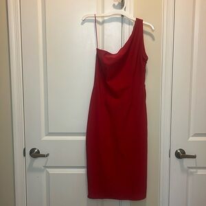 Socialite Red dress, Size Medium, One shoulder dress